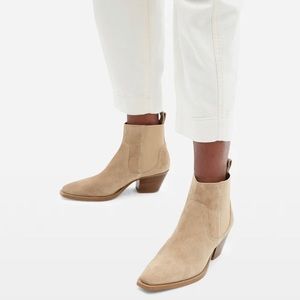Everlane Western suede booties
